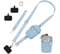 ONEKERUN Cordino per Cellulare Universale Laccio per Cellulare da Collo Regolabile Cordini per Telefono Laccetto Duradero con 1 Laccetti per Cellulari, 1 Cordino Cellulare Polso, 2 Patch