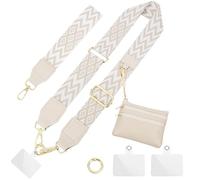 ONEKERUN Cordino per Telefono Universale Regolabile Cordino Tracolla Porta Cellulare Polso Donna Rimovibile Multifunzionale Laccetto Laccio per Cellulare da Collo, Portafogli Piccoli & 2 Patch