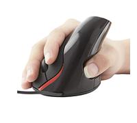 ONELY Mouse ottico verticale ergonomico, modello verticale, cablato, cavo USB 1.46 metri, 1600 DPI, 5 pulsanti, modello verticale design ergonomico per Windows e Mac OS