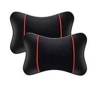 ONEMAJI 2 Pezzi Cuscino Poggiatesta Auto per BYD Atto 2 DM-i 2025 2026 Memory Foam Ergonomico Traspirante Supporto Collo Sedili,Black-Red