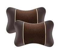 ONEMAJI 2 Pezzi Cuscino Poggiatesta Auto per Mazda6 MPS 2004-2007 Memory Foam Ergonomico Traspirante Supporto Collo Sedili,Brown