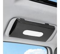 ONEMAJI 2 Pezzi Dispenser Fazzoletti Aletta Parasole Auto per VW Passat B8 Wagon 2016-2019, Scatola Fazzoletti Organizzatore Contenitore Interno Macchina,Black