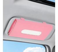 ONEMAJI 2 Pezzi Dispenser Fazzoletti Aletta Parasole Auto per VW T5 Transporter Caravelle Multivan 2003-2015, Scatola Fazzoletti Organizzatore Contenitore Interno Macchina,Pink