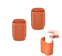 ONEMAJI 2 Pezzi Porta Bicchieri Auto per VW Golf Sportsvan 2017-2020, Supporto Bevande Organizzatore Vano Portaoggetti Interni Accessori Veicolo Telefono,Orange