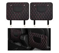 ONEMAJI 2 Pezzi Protezione Schienale Sedile per Audi RS4 B9/8W 2017-2024, Organizzatore Auto Impermeabile Accessorio Interno Resistente,Bla-CK-Red