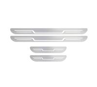 ONEMAJI Battitacco Auto Acciaio Inox per DS7 Crossback 2017-2022, Protezione Soglia Porta Listelli AntiGraffio Copertura Pedale Tuning Interni 4 Pezzi,Silver