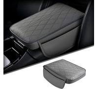 ONEMAJI Cuscino per Bracciolo Auto per VW T-Cross C1 2018-2026, Copertura Console Centrale in Pelle Sintetica Trapuntata, Poggiabraccio e Protezione Console Centrale,A