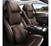 ONEMAJI Cuscino Poggiatesta e Supporto Lombare Auto per Toyota Verso-S 2011-2015 Schiuma di Memoria Pelle Traspirante Traforata,Brown