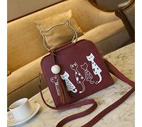 OneMoreT - Borsa a tracolla da donna con gatto