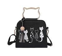 OneMoreT - Borsa a tracolla da donna con gatto