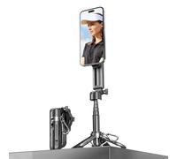 OneNine Bastone magnetico per selfie stick per smartphone e selfie stick con telecomando, allungabile, girevole, a freddo, treppiedi da viaggio compatto, Tripod per iPhone/Android