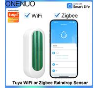 ONENUO WiFi o Zigbee Sensore pioggia Tuya IP65 Rilevamento pioggia impermeabile esterno Sensore perdite d'acqua Avviso monitoraggio APP in tempo reale