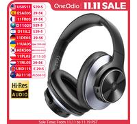 Oneodio A10 Cuffie Bluetooth 5.4 ibride con cancellazione attiva del rumore con audio ad alta risoluzione Cuffie wireless sopra l'orecchio ANC con 5 microfoni