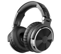 OneOdio PRO 10 Cuffie over-ear con cavo per studio e basso, con driver da 50 mm, cuffie pieghevoli leggere con Shareport e microfono per DJ Monitoring Mixing Chitarra PC TV (nero)