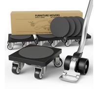ONEON Kit Sollevatore Mobili Pesanti, Rotelle per Spostamento di Mobili in TPE M