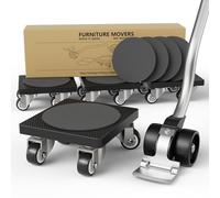 ONEON Kit Sollevatore Mobili Pesanti, Rotelle per Spostamento di Mobili in TPE Morbido da 1,25", Capacità di Carico Massima 227 kg, Utilizzate per Spostare Mobili Pesanti