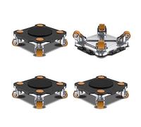 ONEON Set Pro per Spostamento Mobili 4-Pack con Carrelli Potenziati con Ruote Personalizzate in TPE - Trasporto di Mobili Pesanti Senza Sforzo (Nero: Solo 4 carrelli)