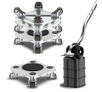 ONEON Set Pro per Spostamento Mobili - Carrello e Sollevatore Potenziato con Ruote Personalizzate in TPE per Sollevamento e Spostamento Facile dei Mobili
