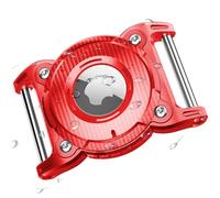 Oneonta Airtag Collare impermeabile metallica sicuro (per collare 3 cm), rosso