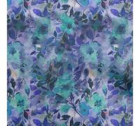 oneOone Georgette Di Viscosa Blu Tessuto Abstract Floral. Forniture Quilting Stampano Cucire Il Tessuto Al Metro 42 Pollice largo