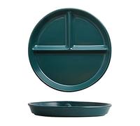 OnePine Piatti da Portata in Porcellana - Divisi in Tre per Dieta e Dimagrante - Ceramica per Insalata e Pranzo