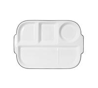 OnePine Piatto Ceramica con Scomparti per Il Controllo delle Porzioni, Piatto Diviso in 4 Parti