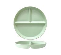 OnePine Piatto Ceramica con Scomparti, Piatto da Pranzo Diviso, Piatto Diviso in Tre per Dieta Adulti, Piatto Controllo Porzioni