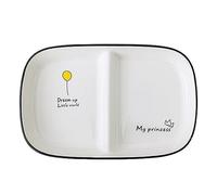 OnePine Piatto Controllo Porzioni Ceramica, Piatto Diviso in 2, Piatto Nutrizionale Porzioni, Piatto con Scomparti per Adulti Dieta, Lunghezza: 9.64 inch (Palloncino)