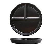 OnePine Porcellana Piatti da Portata Piatti da Pranzo Divisi Piatto Diviso in Tre per Dieta Piatto Dimagrante Ceramica Piatto da Insalata