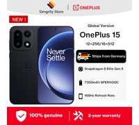 OnePlus 15 5G, smartphone versione globale, 12+256, 16+512, Snapdragon 8 Elite Gen 5, display 165 Hz, 7300 mAh, 120 W, eSIM, Wi-Fi 7, Bluetooth 6.0, NFC, nero