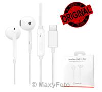 ONEPLUS AURICOLARE STEREO ORIGINALE HALF IN-EAR MICROFONO TYPE-C WHITE 7941CBA