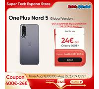 Oneplus Nord 5 Smartphone 5g Snapdragon 8S Gen 3 Display Amoled da 6,83" 144 Hz 5200Mah 80W Supervooc Ricarica 50Mp Doppia fotocamera 8Gb 256Gb Phantom Grey