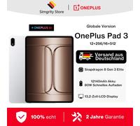OnePlus Pad 3 Versione Globale Tablet Snapdragon 8 Elite 13.2" 144Hz Display 3.4K Risoluzione 8 Altoparlanti Wi-Fi 7 Android 15 Storm Blue