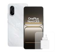 OnePlus Smartphone Nord CE5 8 GB di RAM 128 GB di spazio di archiviazione, 6,77 pollici, AMOLED a 120 Hz, 50 MP OIS, batteria da 5200 mAh, con caricabatterie da 80 W, bianco
