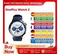 OnePlus Watch 2 Smart Watch 1.43 ''AMOLED Display Snapdragon W5 Gen 1 Dual Frequency GPS Wear OS 4 NFC IP68 Waterpoof