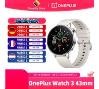 Versione globale OnePlus Watch 3 Smartwatch da 43 mm Display AMOLED da 1,37 pollici Snapdragon W5 Gen 1 Fino a 60 ore di durata della batteria Black