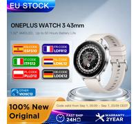 OnePlus Watch 3 Versione Globale, Smartwatch da 43mm con Display AMOLED da 1,32 Pollici, Processore Snapdragon W5, GPS a Doppia Frequenza, Wear OS