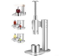 OnePress, utensile per la frutta in acciaio inox 304 con molla automatica per rimuovere ciliegie, datteri e olive, base antiscivolo, gadget da cucina