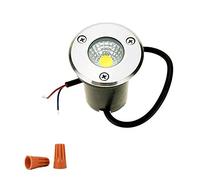 Onerbuy 12V LED COB Underground Path Light Low Voltage Paesaggio Faretti a incasso Faretto decorativo da esterno per giardino, giardino, vialetto, coperta, patio, IP67 Impermeabile (Bianco caldo, 3W)