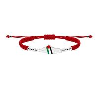 Oneress Bracciale Libertà Regolabile Consapevolezza Perline Smalto Palestina Gioiello Unità Anti Violenza Culturale Handmade Regalo YA6282-Red