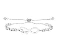 Oneress Forever Infinity God Gesù Cubic Zirconia Tennis Bracciale Gesù Preghiera Gioielli Religiosi Regalo Cristiano Braccialetto Personalizzato Infinito Charm Festa Compleanno Regalo Anniversario,
