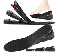 Oneroomone Solette Rialzate Uomo, Solette Scarpe Multicapa, Scarpe Con Rialzo Interno, 3Strati Aumento Di Altezza Solette Cuscino d'Aria Alzatacco 3-6cm Regolabile Unisex