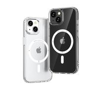 ONES Custodia per iPhone 13 Mini, custodia magnetica ibrida, compatibile con MagSafe, protezione di grado militare, airbag antiurto, cover in silicone anti-giallo, antigraffio, sottile, trasparente