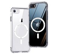 ONES Custodia per iPhone SE3 SE2 SE 8 7, custodia ibrida magnetica, compatibile con MagSafe, protezione standard militare, airbag antiurto, custodia in silicone anti-giallo, antigraffio, sottile