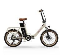 ONESPORT OT16-2 Standard UE 250W Bici da città elettrica Bicicletta elettrica pieghevole da 20 pollici 48V17Ah Batteria rimovibile 25 km/h Freno a disco Beige 250W 48V17AH