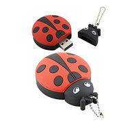 OneSquareCore 8GB Memory Stick a forma di coccinella Chiavetta USB Chiavetta USB Chiavetta USB Chiavetta USB PenDrive U Disk Thumb Drives Archiviazione per PC portatile Disco USB con catena (Rosso)