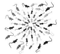 ONEST 54 pezzi di plastica mini topo finto decorazioni realistiche scherzi ratti simulati grande piccolo topo playset per il pesce d'aprile giorno Halloween scherzo forniture per feste
