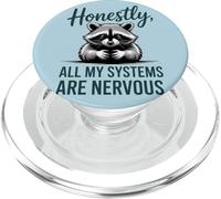 Onestamente, Meme divertente della dichiarazione del procione nervoso PopSockets PopGrip per MagSafe