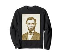 Onesto Abe Lincoln Acquerello Pittura Seppia Felpa