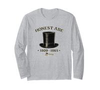 Onesto Abe Lincoln Stovepipe Hat Presidente Storia Maglia a Manica